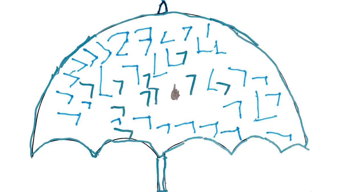 우산에 무지개가 피었어요! 작품 이미지